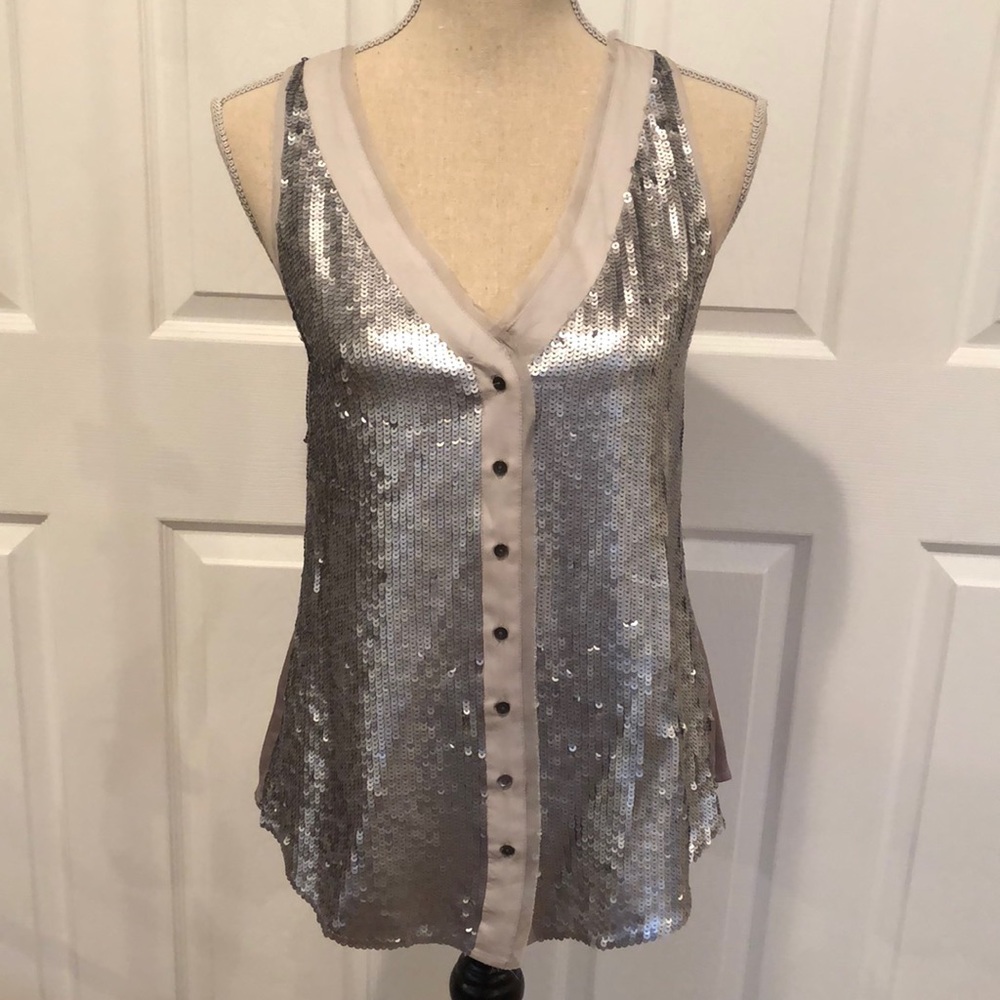 Heritage Collection Sequin Button Down Blouse - image 1